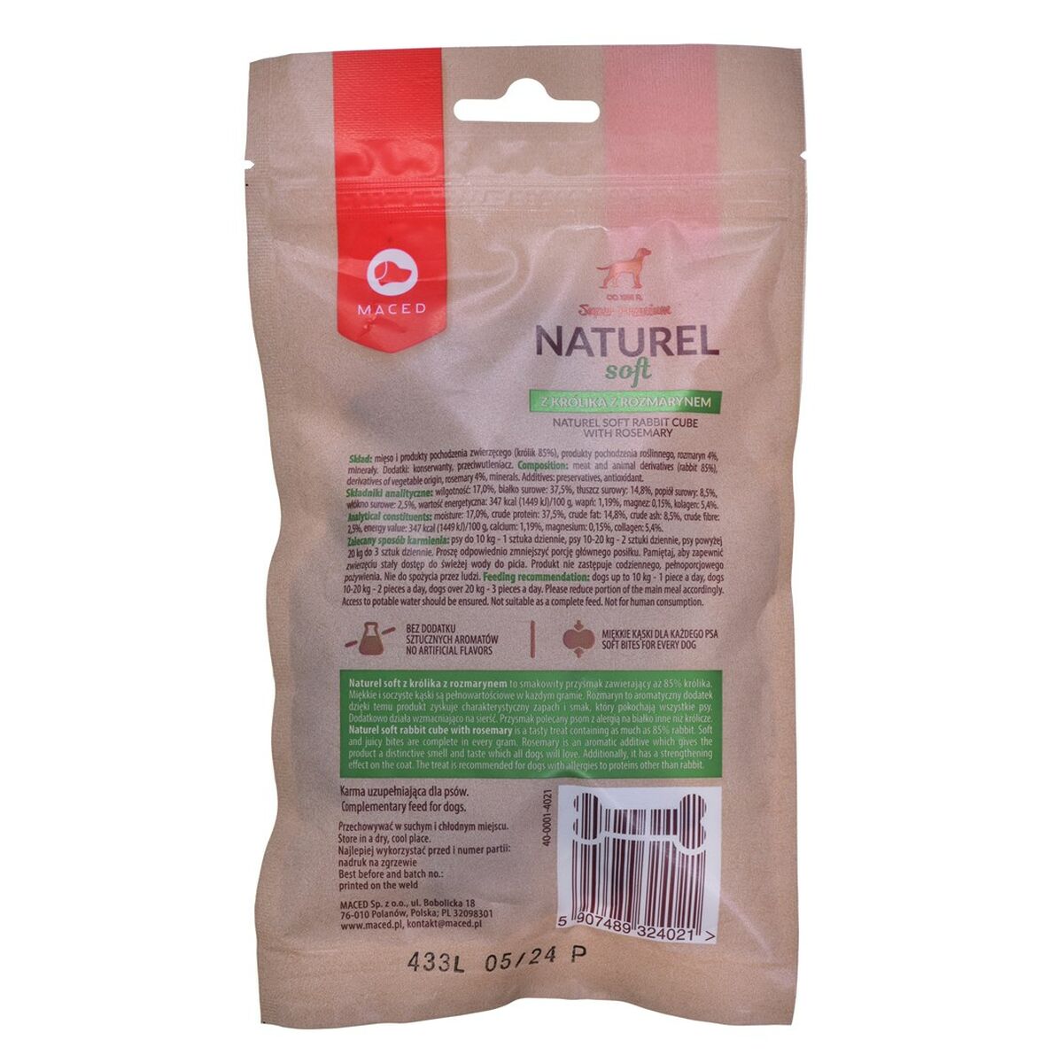 Gustare pentru câini Maced Iepure 100 g